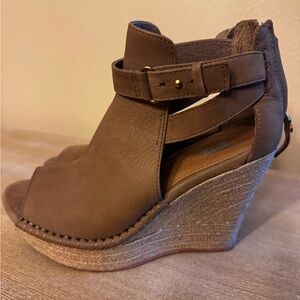 UGG Tan Wedge Sandals